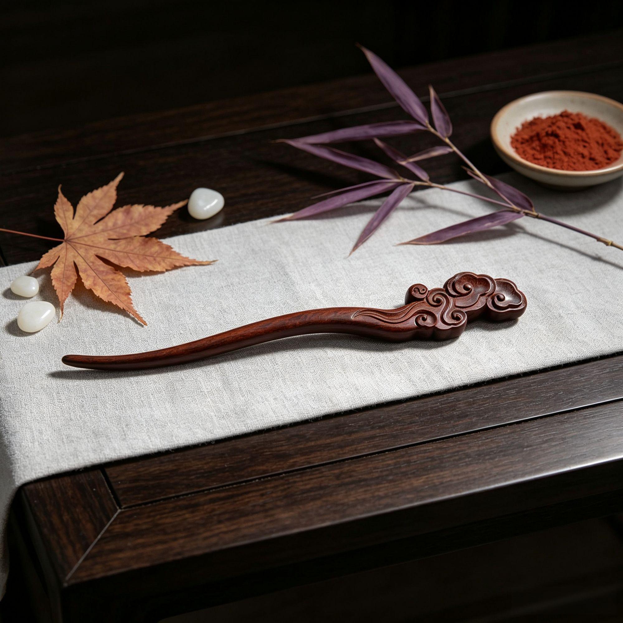 靈芝木簪